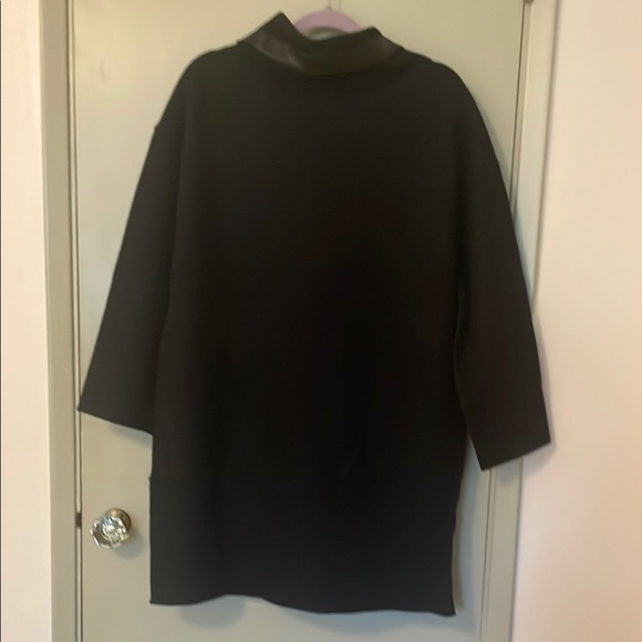 Black Eileen Fisher Wool Coat - Picture 3 of 12